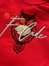 Load image into Gallery viewer, FaCade Brand Owl Red Sweatshirt
