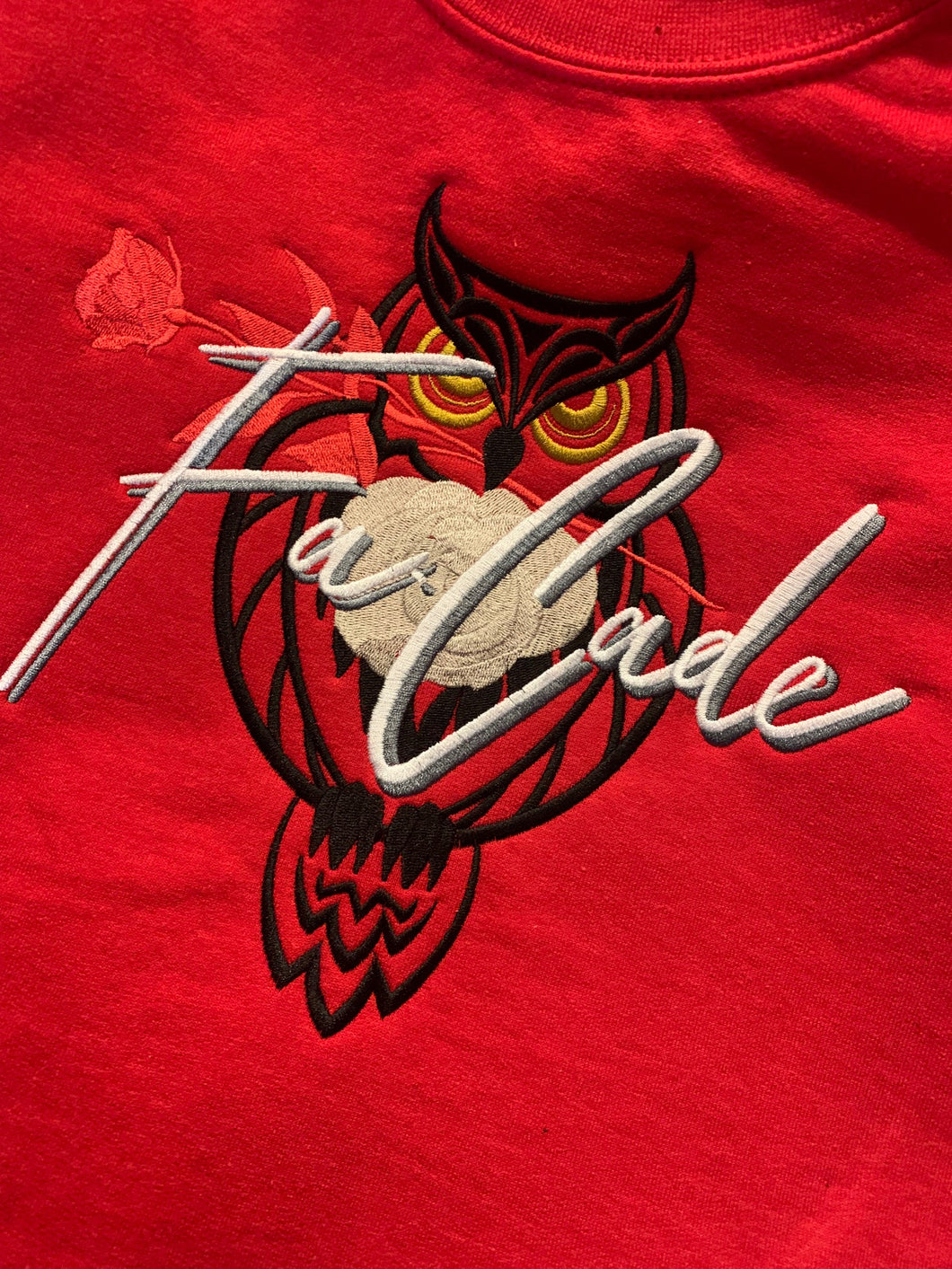 FaCade Brand Owl Red Sweatshirt
