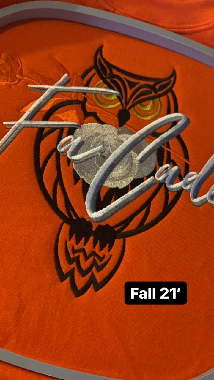 FaCade Brand Owl Orange Sweatshirt